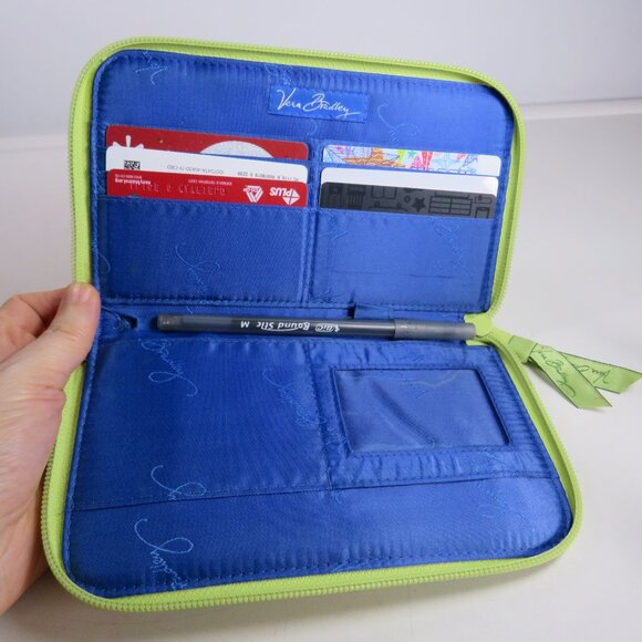 Vera Bradley Wallet & Checkbook Clutch pattern Citrus Elephants quilted cotton - Picture 4 of 12